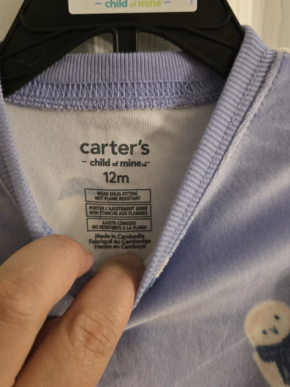 Carter's Pajama PJ Baby Toddler Snug Fit Perfect for Cold Fall Winter 12months